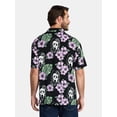 thumbnail image 3 of Ghost Face Men's and Big Men's Print Resort Shirt, Sizes XS-5XL, 3 of 5
