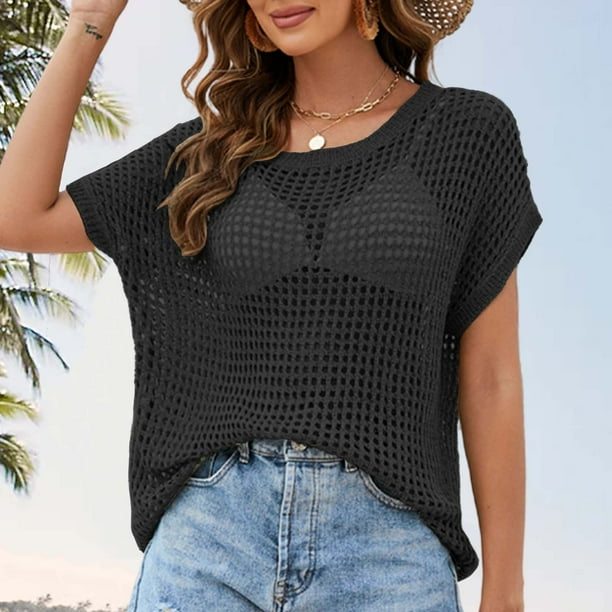 Casual Solid Color Hollow Out O Neck Tops(5 Colors) Casual Solid Color Hollow Out O Neck Tops(5 Colors)