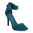 thumbnail image 1 of New Women Breckelles Isabel-31W Faux Suede Pointy Toe d'Orsay Ankle Strap Pump, 1 of 5
