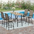 thumbnail image 2 of Sophia & William 2Pcs Outdoor Bar Stools Patio Metal Swivel Bar Stools Padded Height Textilene Chairs, 2 of 7