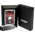 thumbnail image 2 of 29870 Rusted Skull Zippo Street Chrome Pocket Lighter, 2 of 5
