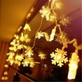 Christmas Lights, 20 Ft 40 Led Snowflake String Lights Battery Operated
