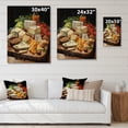 thumbnail image 4 of Designart "Cheese Board Food Gourmet wall art II" Food & Beverage Print on Natural Pine Wood, 4 of 5