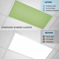 thumbnail image 4 of Green Fluorescent Light Covers, Solid Color Simple Abstract Fashion Light Color Magnetic Light Covers for Ceiling Lights, Fluorescent Ceiling Shade Filters for Classroom Bedroom Office 4x2Ft x 2PCS, 4 of 8
