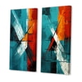 thumbnail image 3 of Designart "Ineffable Love Teal Abstract III" Abstract Painting Wall Art Set Of 2 - Modern Red Gallery Set For Office Decor, 3 of 6