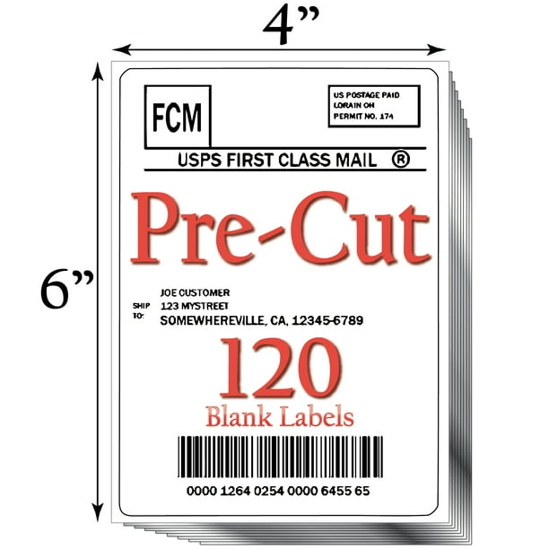 JETZAP Pre-Cut 4x6 Shipping Labels for Inkjet and Laser Printers - Just Load & Print - USPS UPS FedEx Multi-Purpose Adhesive Sticker Matte Opaque ...