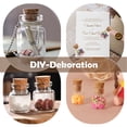 thumbnail image 4 of Naiovety 25x Color transparente DIY manualidades decoración Mini Kit de botellas de vidrio con corcho amplia gama de usos Almacenamiento y organización del hogar, 4 of 6