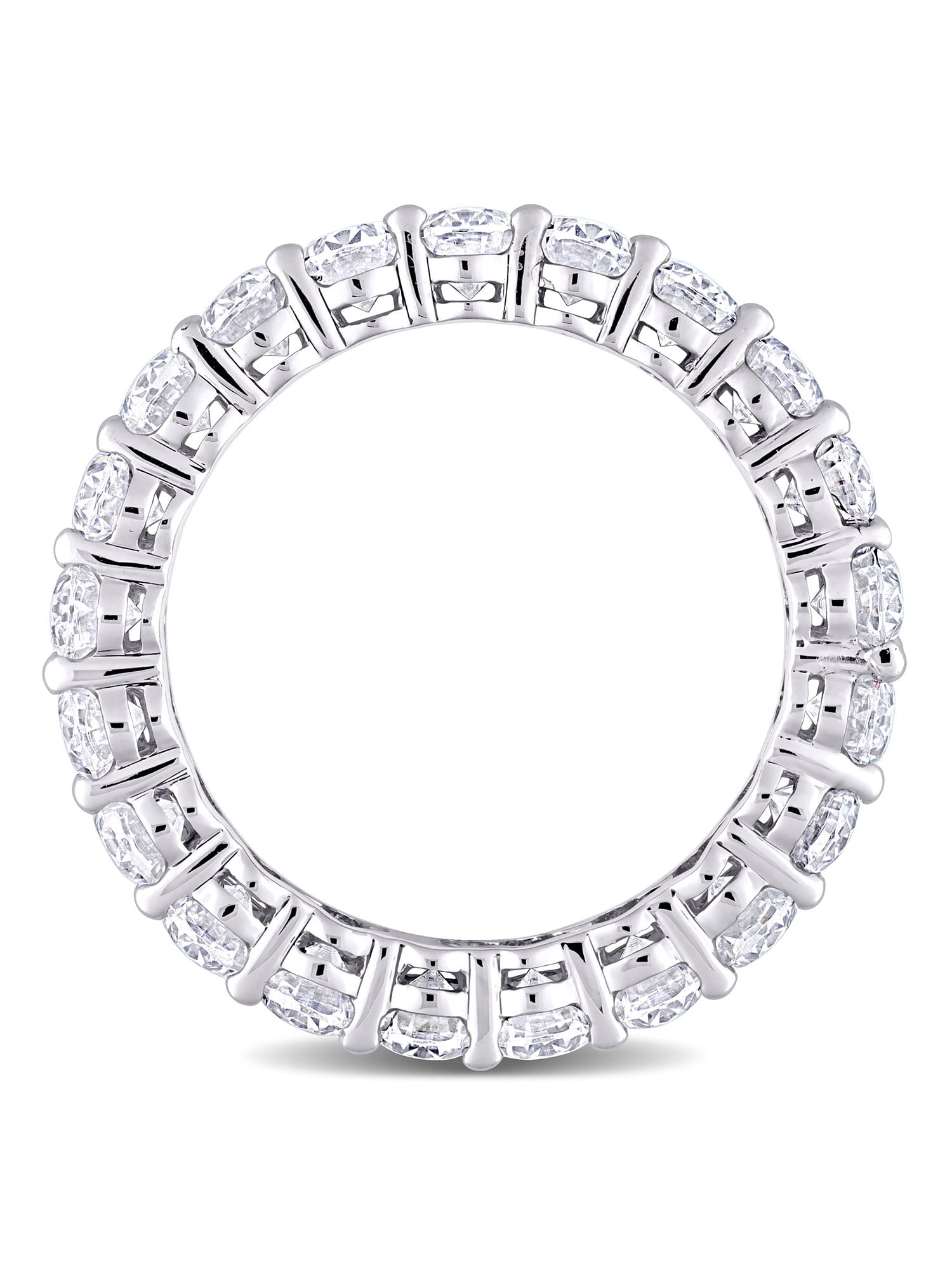4 Carat T.G.W. Dew Created Moissanite 14kt White Gold Oval Anniversary Band