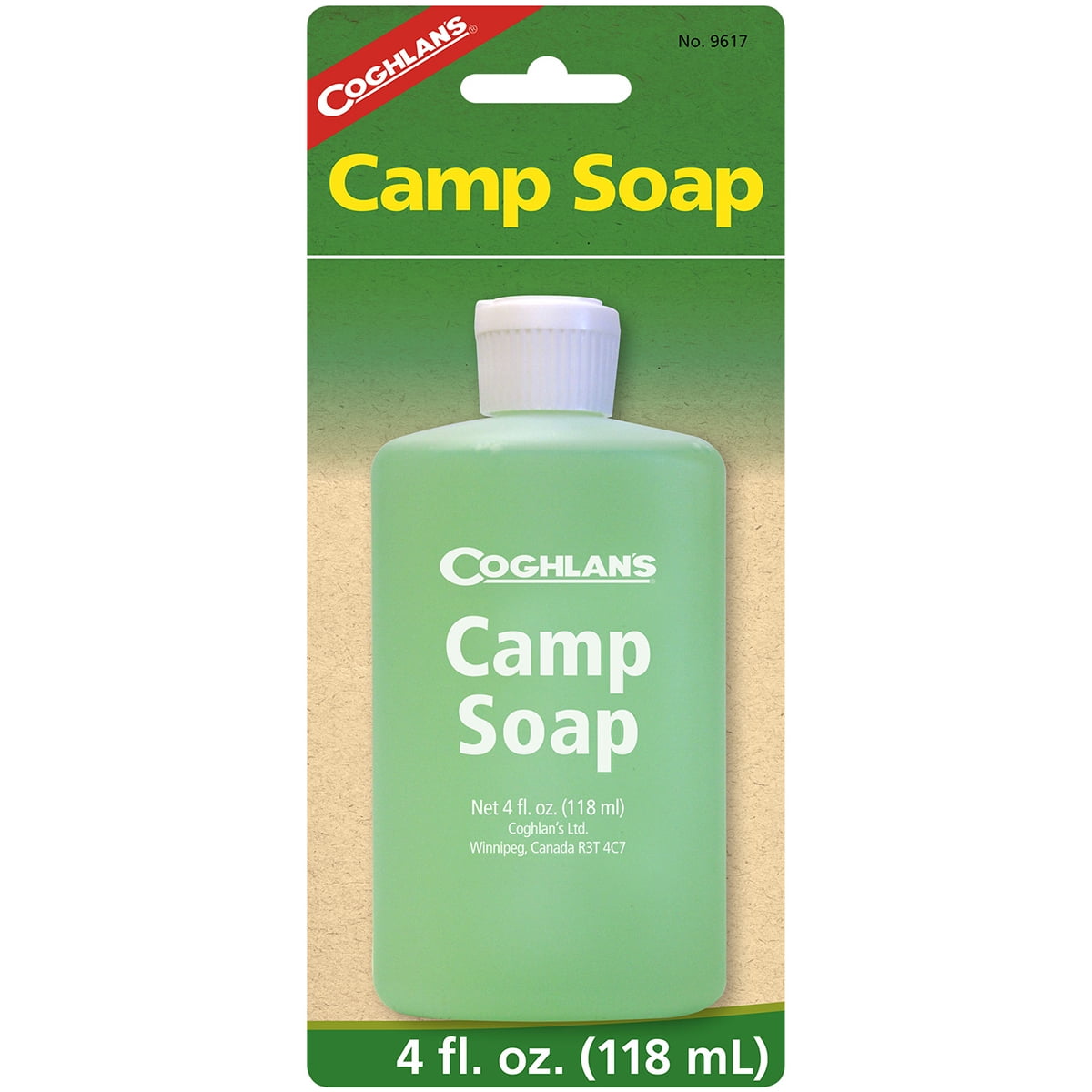 Coghlan's Camp Soap, 4 fluid ounces, Squeezable Bottle, Clean Dishes or Gear