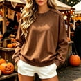 thumbnail image 2 of Hearthz Vintage Womens Oversized Sweatshirt Raglan Long Sleeve Drop Shoulder Crewneck Sweatshirts Women Fall Winter Womens Pullover, 2 of 8