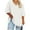 White, variant on AKOEE Summer Plus Size T-Shirts for Women Solid Tops Loose Casual V Neck Pullover Tees Short Sleeve Tshirts (4XL, Navy)