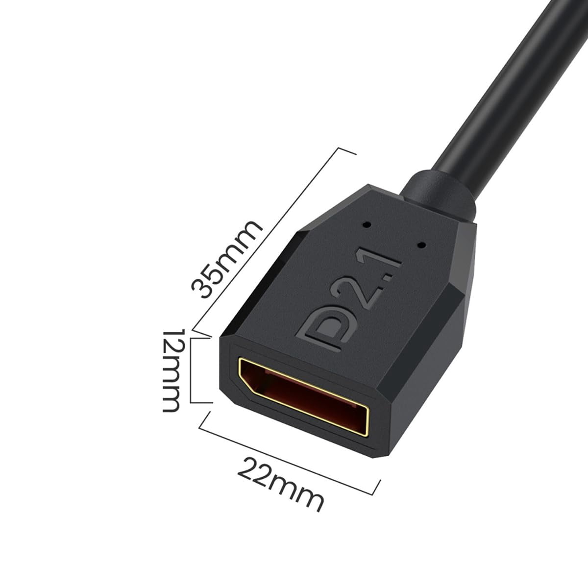 JJEAN-52Gbps Displayport 2.1 Extension Cable Support 16K@30Hz, 8K@120Hz,4K@240Hz/165Hz/144Hz,HDR,HDCP DSC 1.2a, for FreeSync G-Sync Gaming Monitor 4090 7900xt(50cm) (Up)