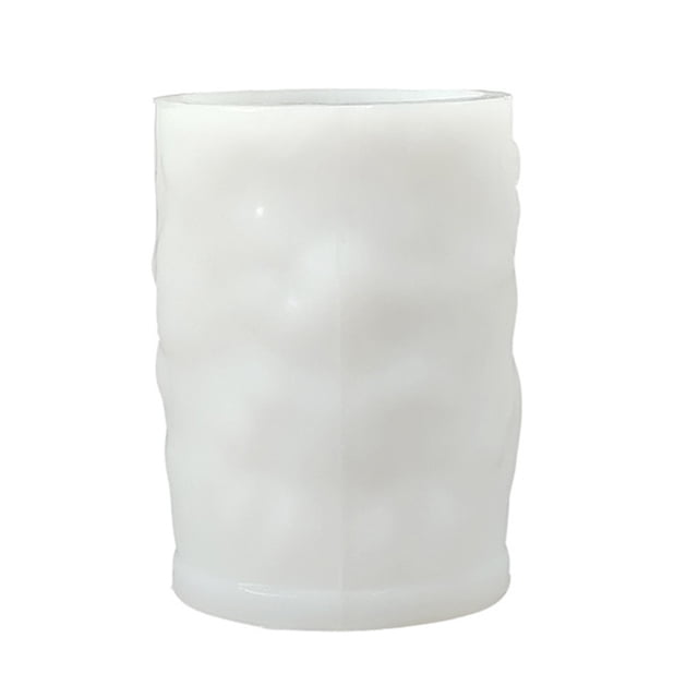 Molde de silicona para velas de Pascua con diseño de conejito en relieve, cilíndrico, para hacer velas, suministros para fiestas de Pascua