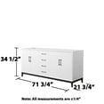 thumbnail image 5 of Wyndham Collection WCH818172DWBCXSXXMXX Amici 72" Double Free Standing Vanity Cabinet Only, 5 of 7
