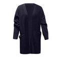 thumbnail image 3 of DuoJiaJ Women Sweaters Cardigan Open Front Long Sleeve Ribbed Knit Jackets Fall Fashion Cozy Sweater Blue L, 3 of 4