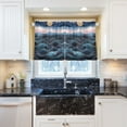 thumbnail image 5 of Yayeee Kitchen Curtains Tier Pair Light Filtering 27"x24" Rod Pocket Short Cafe Window Panel, Ocean Waves, 5 of 7