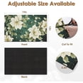 thumbnail image 5 of Coffee Mat for Countertops, Floral Painting Green Dish Drying Mat 2 Pcs for Kitchen Coffee Bar Accessories, Coffee Maker Espresso Machine Dish Rack Hide Stain Rubber Backed 12x19in, 5 of 6