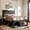 Black + Full, variant on ChenyueFurn Full Platform Bed with Under-Bed Pet Nook,LIGHT GREY