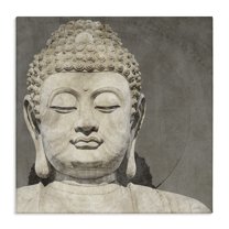 Stupell Industries Rustic Buddha Portrait History & Language Painting Wrapped Canvas Art Print Wall Art, 36 x 36