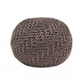 thumbnail image 6 of 20'' Round Knit Pouf Ottoman, Light Brown Eco-Friendly PET Fiber from Recycled Bottles – Indoor/Outdoor Footrest, Accent Stool, Easy Clean & Lightweight (5.95 lbs), 6 of 6