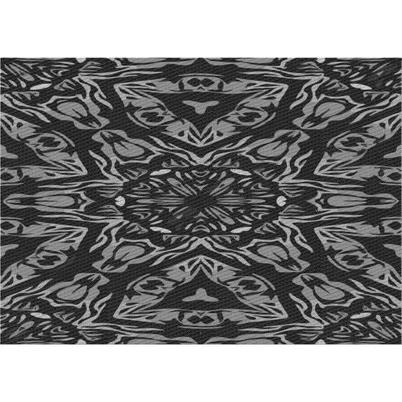 Ahgly Company Machine Washable Indoor Rectangle Transitional Gray Area Rugs, 6' x 9'