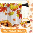 thumbnail image 6 of dinii Fall Kitchen Window Curtains and Valances Set 36 Inch, Highland Cow Pumpkin Leaves Rustic Short Tier Curtain for Cafe Living Room Bathroom, Autumn 3 Pieces Set Kitchen Decor, 6 of 6