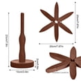 thumbnail image 5 of Puntoco Liquidación de artículos de cocina Trípode de madera para platos calientes Juego de trípode con forma de árbol Trípode para platos calientes 3 trípodes de madera 1 soporte Madera de nogal, 5 of 5