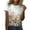 White, variant on T Shirts for Women Tops Summer Casual Blouses Short Sleeve 3D Floral Printed Round Neck Pullover Loose T Shirts Dressy Basic Tees 2025