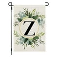 thumbnail image 1 of Spring Garden Flag, Ins Style Flax Hanging Flag with 26 Letters and Green Plant Printing for Courtyard Gate, 1 of 1