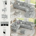 thumbnail image 6 of LLappuil Modular Sectional Sofa, 10 Seat Modular Sectional Sofa Convertible Sleeper Sofa Bed, 25.6" Deep Seat Chenille Sofa with Storage Gray, 6 of 9