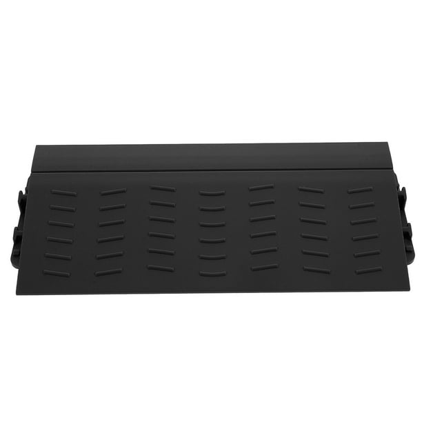 Rampa de umbral Rampa de plástico para silla de ruedas de 0,8 pulgadas de altura Robot aspirador Rampa de acera para puerta Entrada de baño interior y exterior Negro