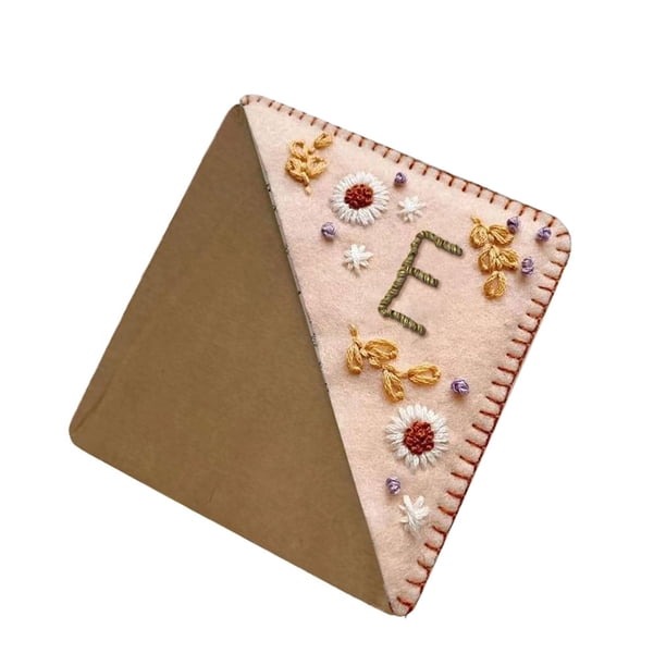 Inteprter Marcador de esquina bordado a mano personalizado, regalo reflexivo para bibliófilos, regalo significativo Carpetas de archivos Primavera E