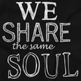 thumbnail image 2 of The Same Soul Love Soulmates Romantic Womens Slim Fit Graphic Tee Brisco Brands S, 2 of 3