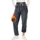 thumbnail image 2 of Pantalones de dormir de terciopelo coral grueso para mujer - Pantalones acolchados de talla grande para el invierno, cintura elástica - Poliéster, 2 of 4