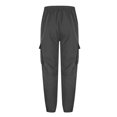 thumbnail image 4 of Mens Cargo Pants Drawstring Casual Hiking Pants Joggers Athletic Trousers Cotton Loose Straight Leg Sweatpants For Men, 4 of 5