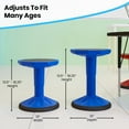 thumbnail image 5 of BizChair Adjustable Height Kids Flexible Active Stool for Classroom and Home with Non-Skid Bottom in Blue, 14" - 18" Seat Height, 5 of 16