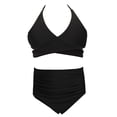 thumbnail image 4 of RXMEKW Bikini Swimsuit Set for Girls Two-Piece Solid Color with Snap Closure and Ruffle Design for Pool and Beach, 4 of 9