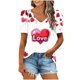 thumbnail image 2 of Puntoco Liquidación de blusas cortas para mujer, blusa holgada informal de manga corta a la moda para mujer, 2 of 4