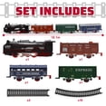 thumbnail image 2 of Set de tren navideño DeAO Toy para niños con señales de tráfico y vías, 2 of 7