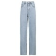thumbnail image 2 of goowrom Jeans à Jambe Droite Taille Haute à Imprimé Papillon pour Femmes, 2 of 10