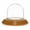 Oak Veneer Base, variant on Plymor 2" x 2" Mini Glass Display Dome Cloche (Walnut Veneer Base)