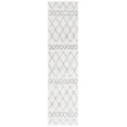 thumbnail image 2 of SAFAVIEH Berber Feride Geometric Shag Runner Rug, Ivory/Light Gray, 2'2" x 9', 2 of 11