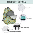 thumbnail image 4 of Sunflower Blue Pattern Cute School Backpack with Padded Back and Adjustable Shoulder Straps 13.4"x11"x4.7", 4 of 5