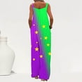 thumbnail image 6 of Feancey Sales Today Womens Mardi Gras Wide Leg Rompers Carnival Themed Sleeveless Sequin Jumpsuits Loose Fit Casual Bib Overalls Trendy Party Romper Multicolor XXL, 6 of 8