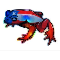 WickedGoodz Rana Tree Frog Holographic Vinyl Decal - Puerto Rican Bumper Sticker - for Laptops Tumblers Windows Cars Trucks Walls