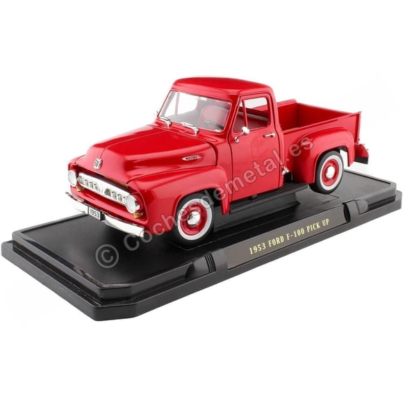 Coche fundido a presión Ford F-100 Pickup 1953 a escala 1:18 rojo
