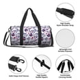thumbnail image 6 of Fotbe music Skull record mike Pattern Foldable Sports Gym Bag with Wet Dry Pocket, Ultralight Travel Bag, Large Capacity Duffel Bag, Splash Proof Carry on Bag, Overnight Bag, Weekender Bag, 6 of 8