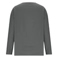 thumbnail image 5 of Razzly Women's Sommer Top Ladies Casual Knit Top with Long Sleeves for Everyday Comfort and Spring Autumn Wear Lightweight Breathable Knit Blouse for Stylish Daily Style Long Sleeve V-Neck(Grey,3XL), 5 of 6