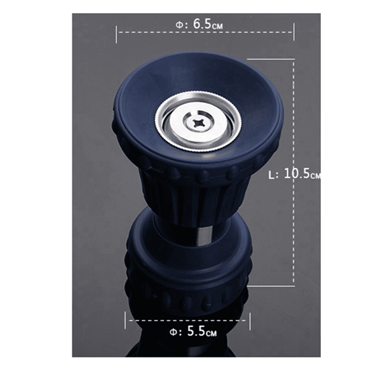 3X Fire Hose Nozzle for Garden Hose, Heavy Duty Fireman Style Garden Hose Nozzles, Leak Proof & Adjustable Water Nozzle