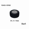 thumbnail image 1 of MOC Technical Tire Wheel Cross Hole Set Motorcycle Tyre & Rim Car Truck Wheels Hub Bricks Construction Building Blocks 92402-55982-8set, 1 of 6